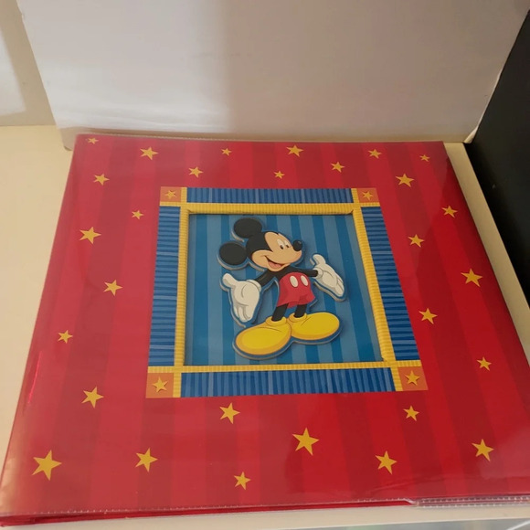 Disney Mickey Mouse Red with Yellow Stars Scrapbook Album Only - Picture 12 of 13